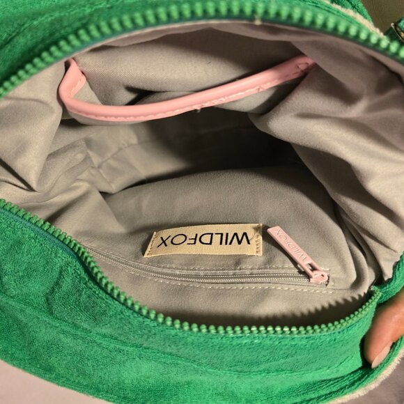 Wildfox Pineapple Terry Cloth Tote Bag Beach Handbag Purse Green Trim NWT Fun! - Picture 8 of 16